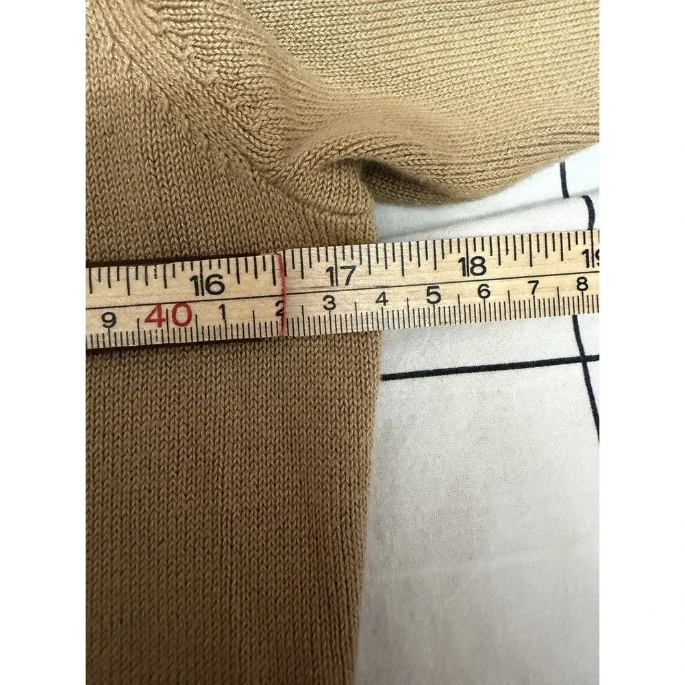 Michael Kors Sweater Dress Women's Size XS Tan Long Sleeve Knit Zipper Shoulder